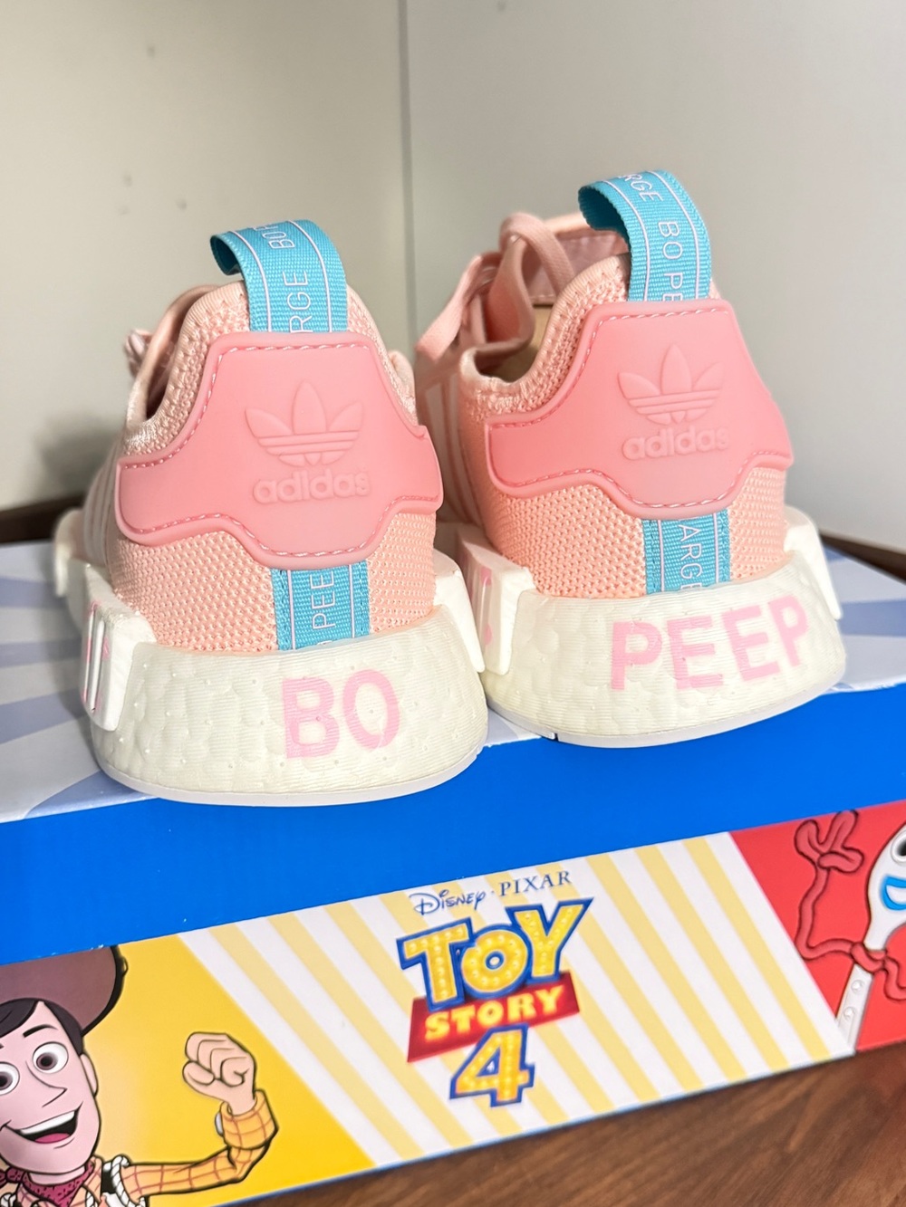 adidas Youth’s Pink & Blue Toy Story NMD- Adidas Sneakers